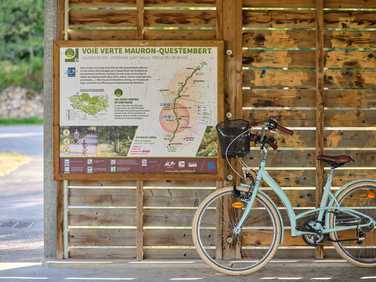 la carte du territoire de l'OBC dans une halte vélo